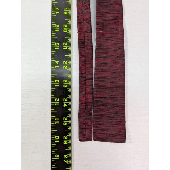 Johny's Gems Square‎ End Necktie Mens Maroon 100% Thai Silk 2.5"x52" Vintage - Picture 5 of 7
